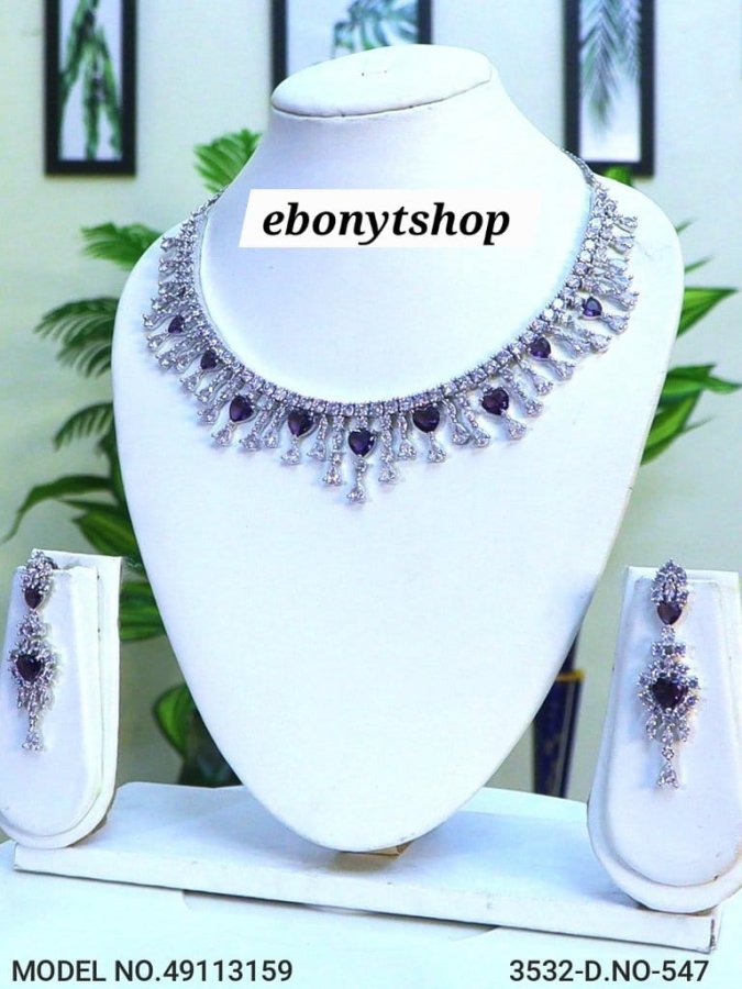 Amethyst Charm Jewelry Set